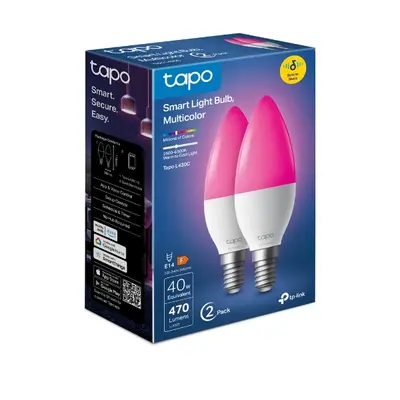TP-LINK LED Izzó Wi-Fi-s E14, Multi Color, váltakozó színekkel, TAPO L430C(2-PACK) – 2. kép