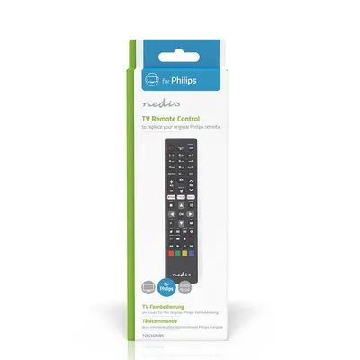 Nedis TVRC45PHBKcsere távirányító, Philips, előre programozott, Amazon Prime, Netflix, Rakuten TV, Smart Hub gombok – 2. kép