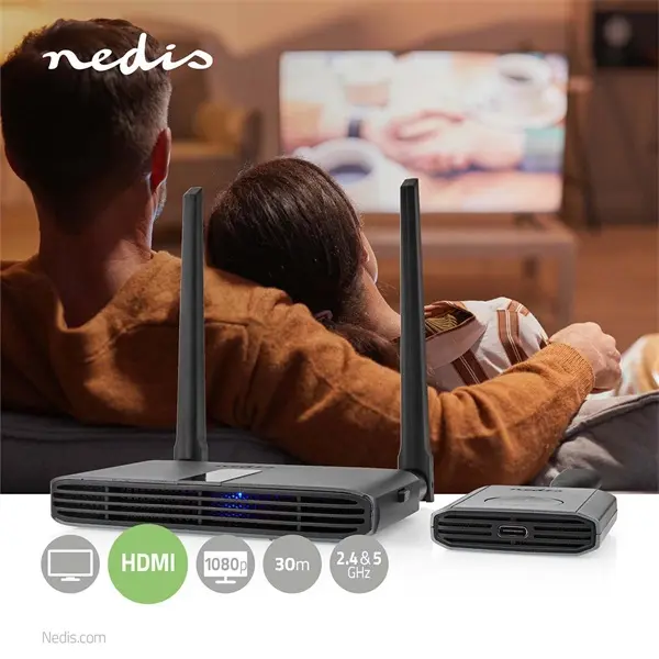 Nedis VTRA3460GY vezeték nélküli HDMI transmitter / jeltovábbító, max. hatótáv 30m – 2. kép