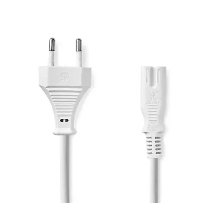 Nedis CEGL11040WT20 tápkábel IEC-320-C7, 2 x 0.75 mm, hossz 2m, fehér – 2. kép