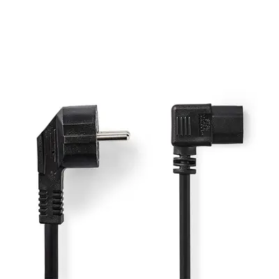 Nedis CEGL10020BK20 tápkábel IEC-320-C13, 3 x 0.75 mm, pipa csatlakozó, hossz 2m