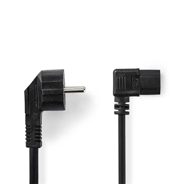 Nedis CEGL10020BK20 tápkábel IEC-320-C13, 3 x 0.75 mm, pipa csatlakozó, hossz 2m