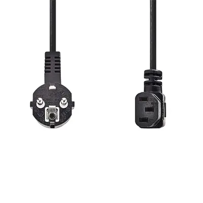 Nedis CEGL10020BK20 tápkábel IEC-320-C13, 3 x 0.75 mm, pipa csatlakozó, hossz 2m – 2. kép