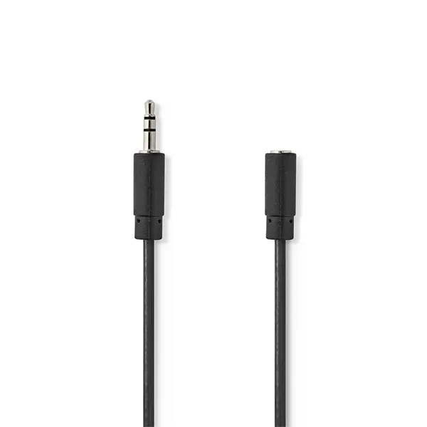 Nedis CAGL22050BK30 3,5mm jack hosszabító hábel, 3,5mm sztereo jack dugó - 3,5mm sztereo jack aljzat, hossz 3m – 2. kép