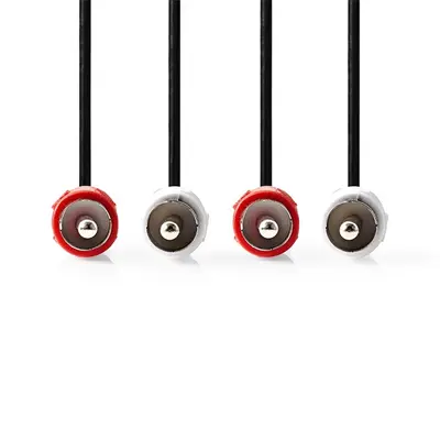 Nedis CAGL24200BK15 sztereo audio kábel, 2 X RCA dugó - 2 X RCA dugó, hossz 1.5m – 2. kép
