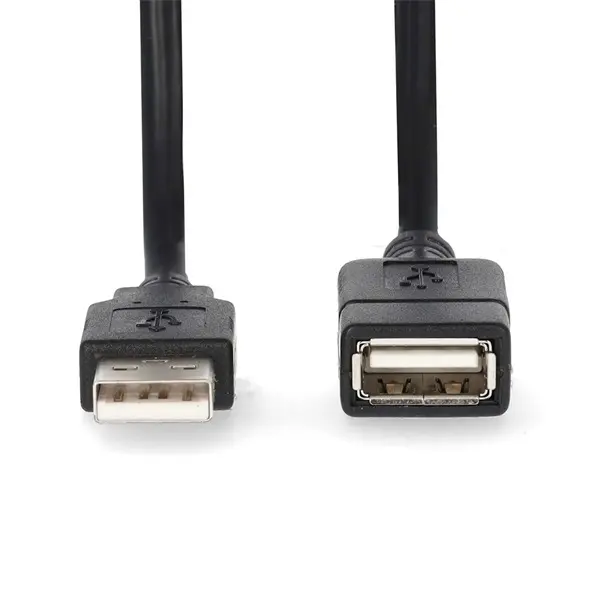 Nedis CCGL60010BK10 USB A-A (Male/Female) hosszabító / toldó kábel, USB2.0, hossz: 1m