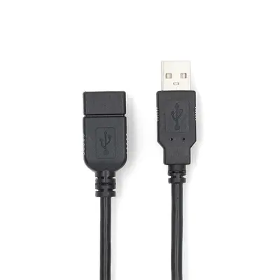Nedis CCGL60010BK10 USB A-A (Male/Female) hosszabító / toldó kábel, USB2.0, hossz: 1m – 2. kép