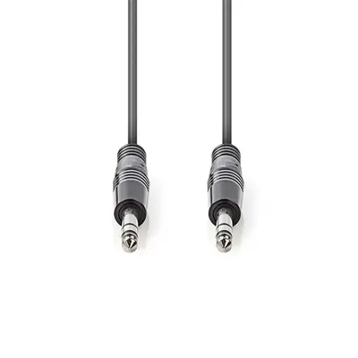 Nedis COTH23020GY15 félprofi audio kábel, 2 x 6,35mm sztereo jack dugó, hossz 1.5m, rugalmas