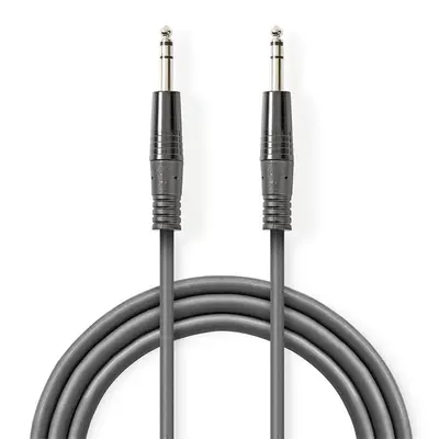 Nedis COTH23020GY15 félprofi audio kábel, 2 x 6,35mm sztereo jack dugó, hossz 1.5m, rugalmas – 2. kép