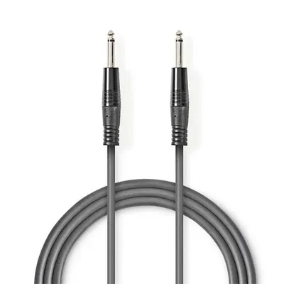 Nedis COTH23000GY30 félprofi audio kábel, 2 x 6,35mm mono jack dugó, hossz 3m, rugalmas – 2. kép
