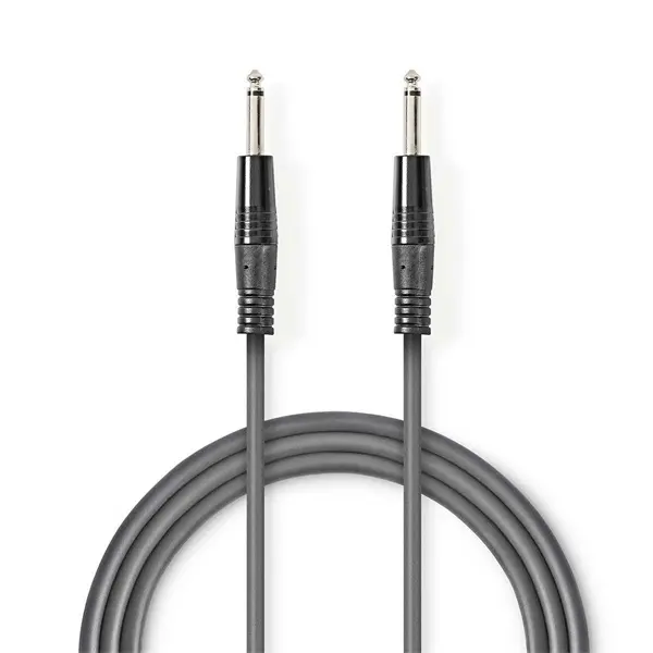 Nedis COTH23000GY30 félprofi audio kábel, 2 x 6,35mm mono jack dugó, hossz 3m, rugalmas – 2. kép