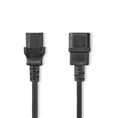 Nedis CEGL10500BK30 tápkábel IEC-320-C14 - IEC-320-C13, 3 x 1mm, hossz 3m – 2. kép