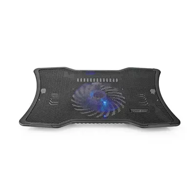 Nedis NBCR101BK notebook hűtő, 17", 125mm ventilátor, LED, zaj 15db