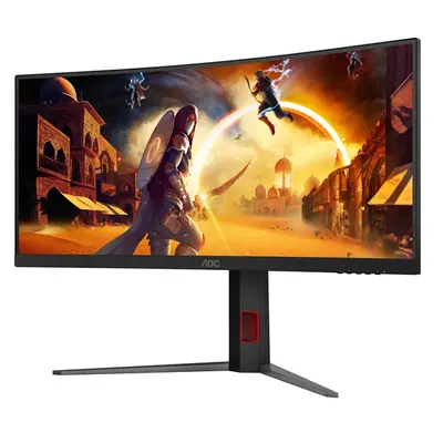 AOC Ívelt Gaming 240Hz monitor 34" CU34G4Z, 3440x1440, 21:9, 450cd/m2, 0,5ms, HDMIx2/DisplayPort/USBx2 – 2. kép