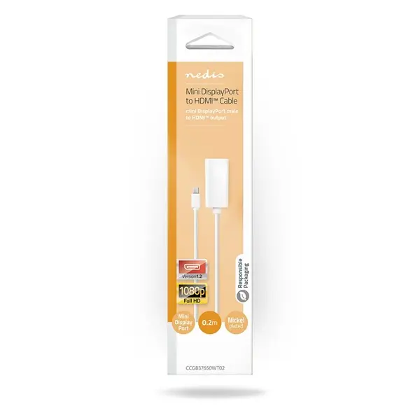 Nedis kábel CCGB37650WT02 mini displayport dugó - HDMI aljzat adapter – 3. kép
