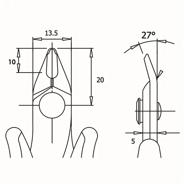 Piergiacomi 128mm oldalcsípő fogó, PG-TRE03NB – 3. kép