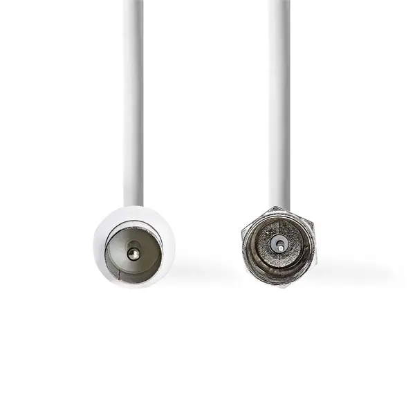 Nedis CSGL41800WT15 F dugó - koax dugó kábel, 75 Ohm, dupla árnyékolás, 1.5m