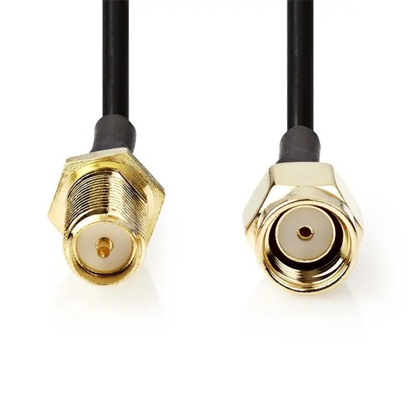 Nedis CSGL02210BK30 SMA kábel, RP SMA férfi, RP SMA női, Aranyozott, 50 Ohm, Egyetlen árnyékolt, 3,00 m, kerek – 2. kép
