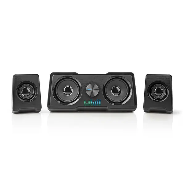 Nedis GSPR21022BK gamer hangszóró készlet, csatornák: 2.2, USB tápellátás, 3,5 mm jack, 48 W, LED, hangerőszabályozó