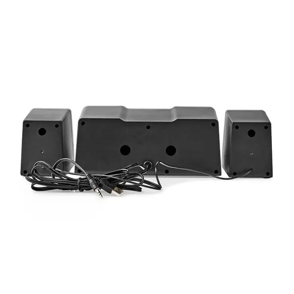 Nedis GSPR21022BK gamer hangszóró készlet, csatornák: 2.2, USB tápellátás, 3,5 mm jack, 48 W, LED, hangerőszabályozó – 3. kép