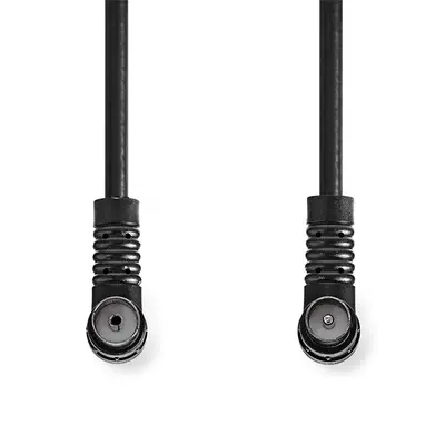 Nedis CSGL40120BK15 koax RF kábel, koax férfi (dugó), koax női (aljzat) 120 dB, 75 Ohm, Négyszeresen árnyékolt , 1,5m – 2. kép