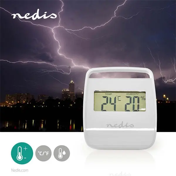 Digitális hőmérő WEST100WT, Beltéri, Beltéri hőmérséklet, Beltéri páratartalom, Fehér – 6. kép