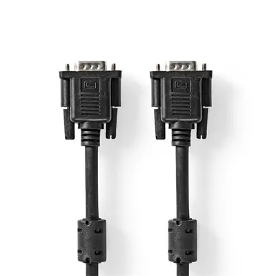 Nedis CCGL59000BK30, VGA kábel, VGA dugó - dugó, Maximális felbontás: 1280x768, hossz: 3m