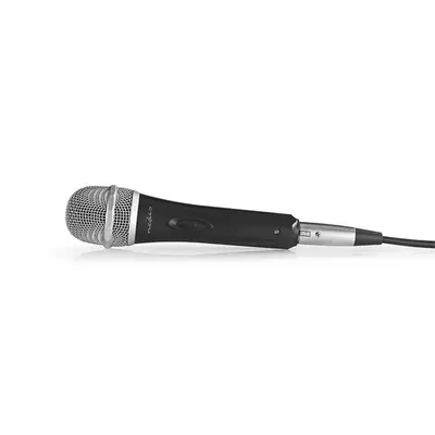 Nedis MPWD50CBK dinamikus mikrofon, levehető kábel 5m, 50 Hz - 15 kHz 600 Ohm -72 dB, kapcsoló, fekete/szürke – 2. kép