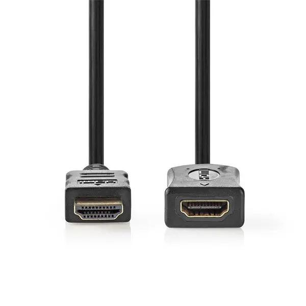 Nedis CVGL34096BK50 ultra HD HDMI hosszabbító (toldó) kábel, HDMI dugó - aljzat, 4K@60Hz, ARC, 10,2 Gbps, 5 m