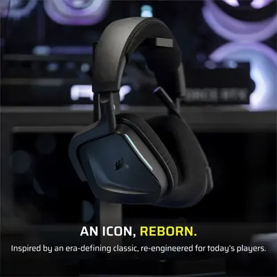 CORSAIR Vezeték Nélküli Headset, VOID v2 Wireless Gaming Headset, Dolby Atmos, carbon