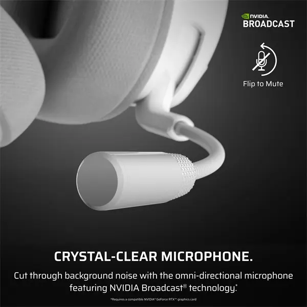 CORSAIR Vezeték Nélküli Headset, VOID v2 Wireless Gaming Headset, Dolby Atmos, fehér – 8. kép