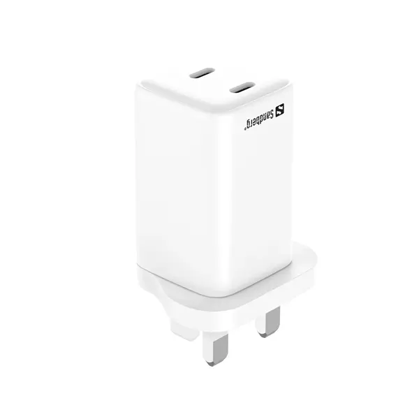 SANDBERG Hálózati töltő, AC Charger Dual USB-C PD 65W UK – 2. kép