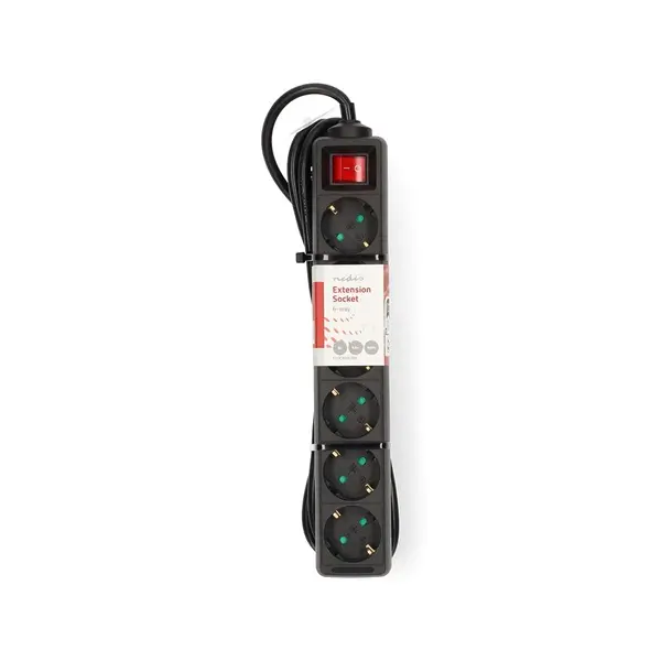 Nedis ESOC650F2BK 6 aljzatos kapcsolós (6-os) elosztó, 5 m, 3680 W, 16 A – 2. kép