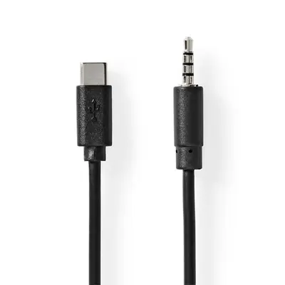 Nedis CCGL65950BK10 USB-C (USB C) dugó - 3,5 mm sztereo jack dugó | 1,00 m