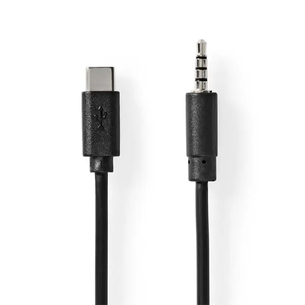 Nedis CCGL65950BK10 USB-C (USB C) dugó - 3,5 mm sztereo jack dugó | 1,00 m
