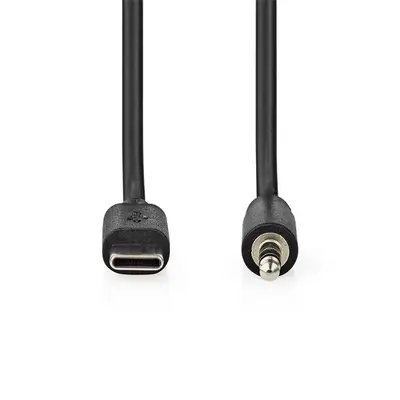 Nedis CCGL65950BK10 USB-C (USB C) dugó - 3,5 mm sztereo jack dugó | 1,00 m – 2. kép