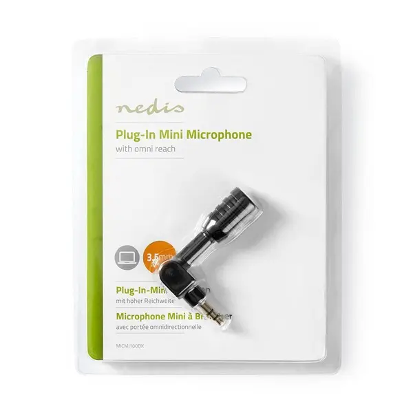Nedis MICMJ100BK notebook mikrofon, 3,5mm jack dugó – 5. kép