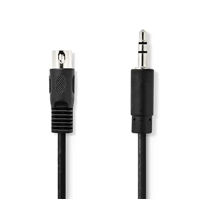 Nedis CAGL20100BK10 audio kábel 5p DIN dugó - 3,5mm szereo jack dugó, hossz 1m – 2. kép