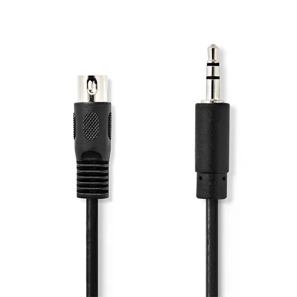 Nedis CAGL20100BK10 audio kábel 5p DIN dugó - 3,5mm szereo jack dugó, hossz 1m – 2. kép
