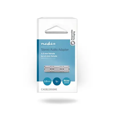 Nedis CAGB22950ME 3,5mm sztereo jack toldó, aljzat - aljzat – 2. kép