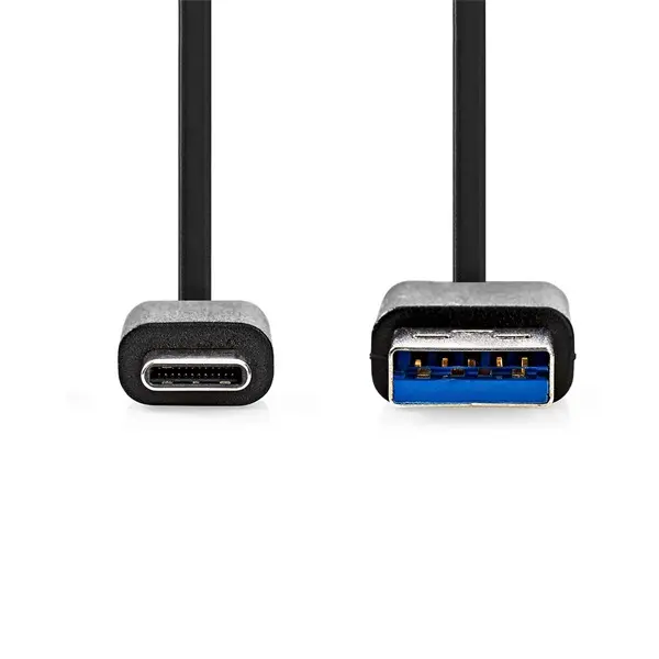 Nedis CCGL61600BK10 USB kábel, USB 3.2 Gen 1, USB-A dugó - USB-C dugó, 15 W | 5 Gbps, 1 m – 2. kép