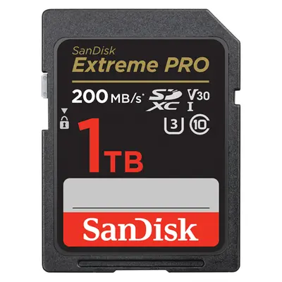 SANDISK 121599, SDXC EXT PRO KARTYA 1TB, 200/140 MB/s , UHS-I, Class 10, U3, V30 – 2. kép