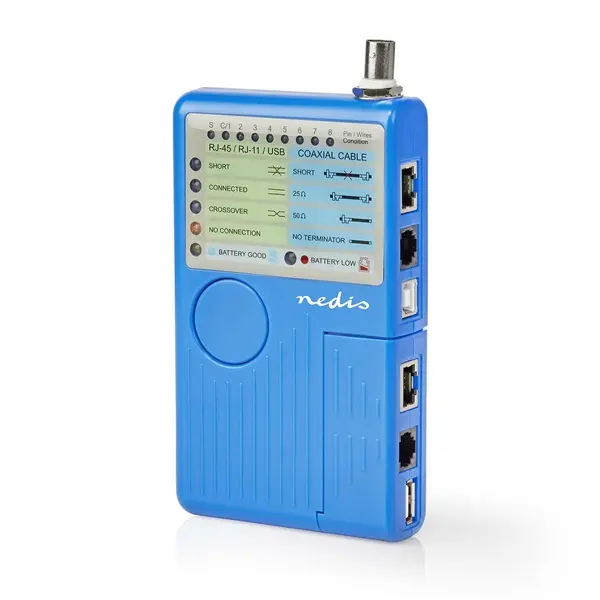 Nedis NWCTM100BU LAN kábel teszter RJ45, RJ11, BNC és USB AB – 3. kép