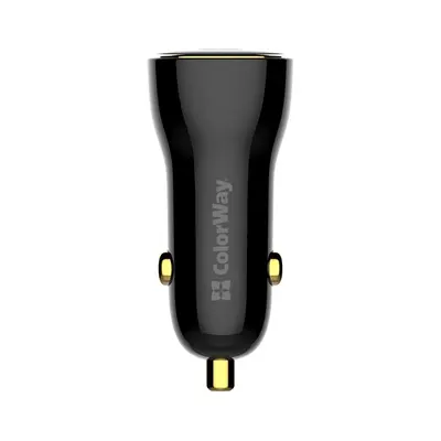 COLORWAY Autós töltő, CW-CHA046PD-BK Power Delivery Port PPS USB (USB-A + USB-C) (60 W) Fekete