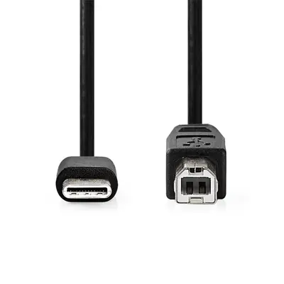 Nedis CCGB60650BK20 USB-C dugó - USB- B dugó (USB C - USB B) kábel, 480 Mbps, 2m – 2. kép