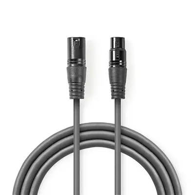 Nedis COTG15010GY150 balanced/szimmetrikus  XLR 3 tűs dugó | XLR 3 tűs aljzat, 15m – 2. kép