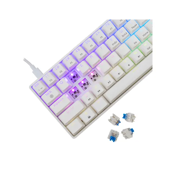 WHITE SHARK GK-004221W/BL-US SHINOBI-2/W-BL-US mech. bill. 61 kék gomb,fekete,angol – 4. kép