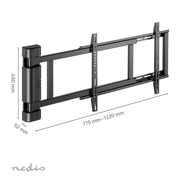 Nedis TVWM5860BK LCD TV / monitot motoros fali tartó konzol, 32-75", max. teherbírás 60 kg, faltáv:56mm, távirányító – 6. kép