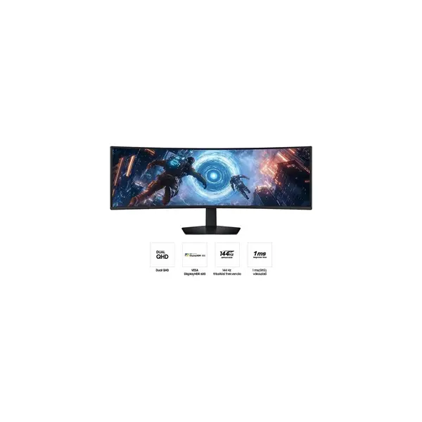SAMSUNG Ívelt Gaming 144Hz VA monitor 49" G9 G91F, 5120x1440 DQHD, 32:9, 350cd/m2, 1ms, HDMI,DP/USB – 4. kép