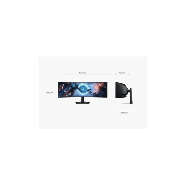 SAMSUNG Ívelt Gaming 144Hz VA monitor 49" G9 G91F, 5120x1440 DQHD, 32:9, 350cd/m2, 1ms, HDMI,DP/USB – 5. kép